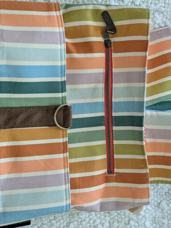 Rebekah Scott Designs Convertible Backpack Bag Multicolor Stripe Canvas main image 6